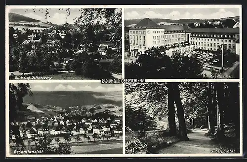 AK Oberschlema, Kurhaus mit Hotel, Gesamtansicht, Silberbachtal