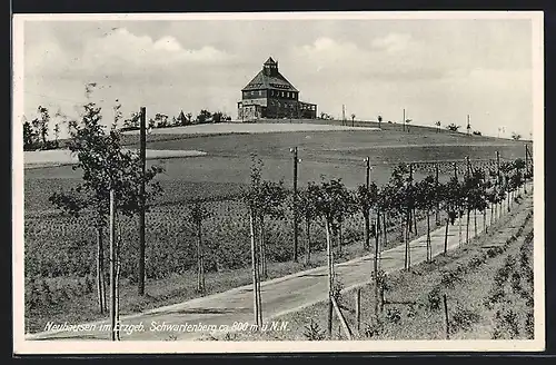 AK Neuhausen im Erzgeb., Blick auf Schwartenberg