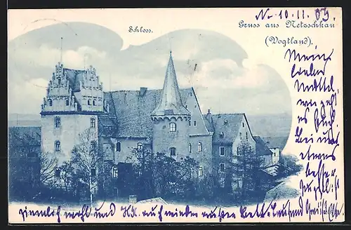 AK Netzschkau, Blick auf Schloss