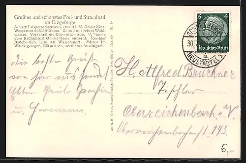 AK Neustädtel / Erzgeb., Strandbad Filzteich