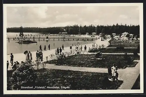 AK Neustädtel /Erzgeb., Strandbad Filzteich