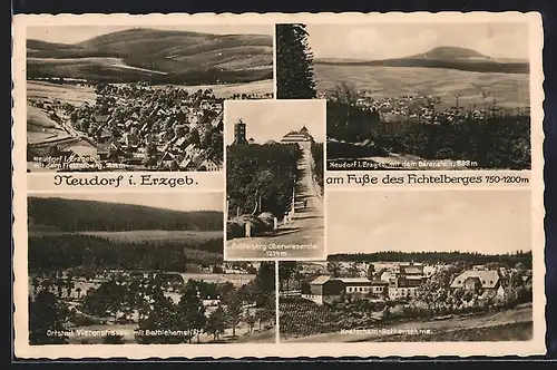 AK Neudorf i. Erzgeb., Ortsteil Vierenstrasse, Bärenstein, Ortsansichten