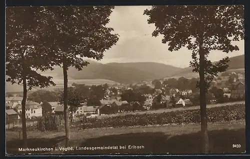 AK Markneukirchen i. Vogtl., Ortsansicht am Hang