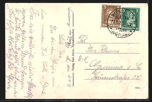 AK Markneukirchen i. Vgtl., Ortsansicht Nord-Osten