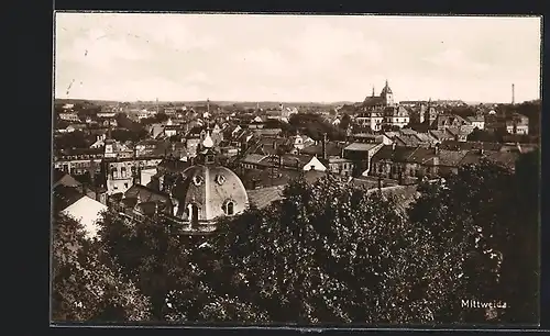 AK Mittweida, Ortsansicht aus der Vogelschau