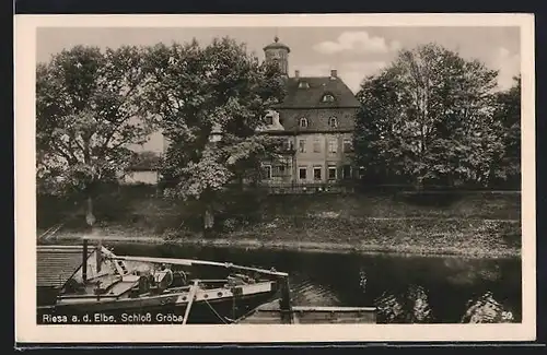 AK Riesa a. d. Elbe, Schloss Gröba