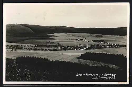 AK Wernesgrün, Blick v. Steinberg n. d. Kuhberg