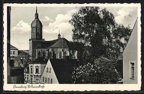 AK Annaberg i. Erzg., Partie an der St. Annenkirche