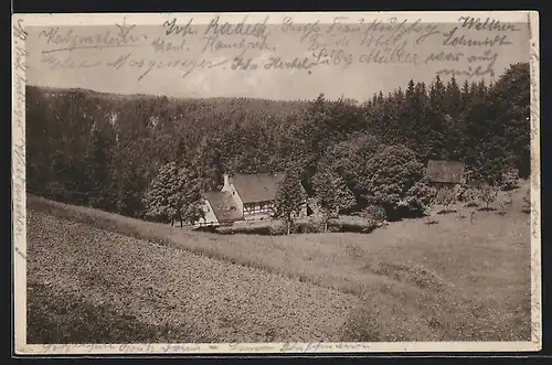 AK Ansprung i. Erzgeb., Gasthaus und Sommerfrische Hüttstadtmühle