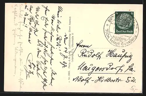 AK Auerbach i. Vgtl., Hotel Zöbischhaus