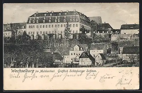 AK Wechselburg im Muldenthal, Gräflich Schönburger Schloss