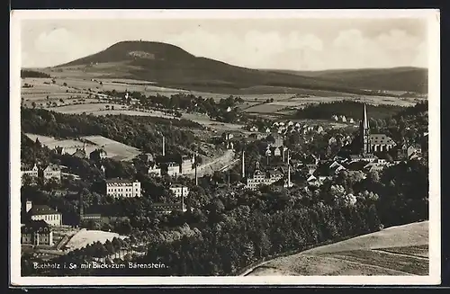 AK Buchholz i. Sa., Teilansicht mit Blick zum Bärenstein