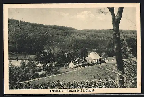 AK Burkersdorf im Erzgeb., Gasthaus Teichhaus