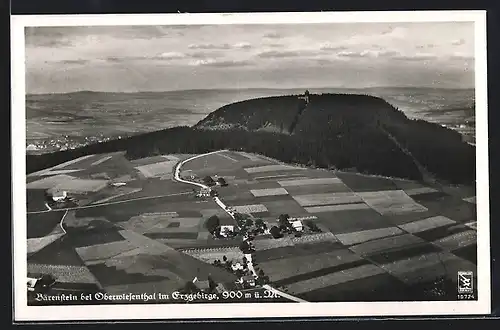 AK Bärenstein / Erzg., Ortsansicht aus der Vogelschau