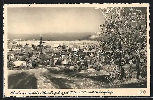 AK Altenberg / Erzg., Ortsansicht mit Geisingberg