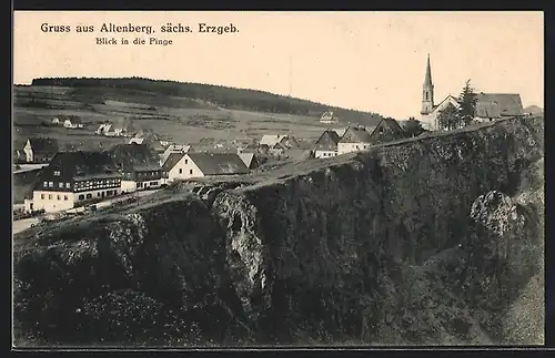 AK Altenberg i. Erzgeb., Blick in die Pinge