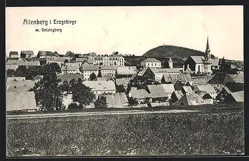 AK Altenberg i. Erzgebirge, Teilansicht mit Geisingberg