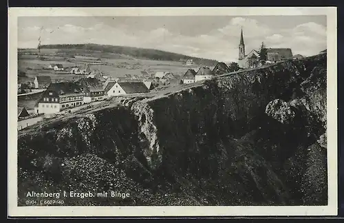 AK Altenberg i. Erzgeb., Teilansicht mit Binge