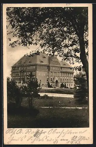 AK Schneeberg / Erzg., Staatl. Spitzenklöppelmusterschule, Zeichenschule für Textilindustrie und Gewerbeschule