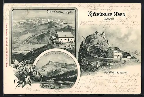 AK Berghütte Kitzbühler-Horn, Alpenhaus, Horn vom Schwarzsee aus