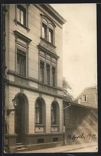 Foto-AK Barmen, Strasse Farbmühle 17 im Jahr 1912