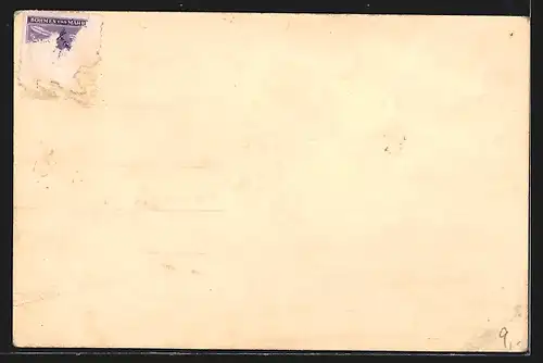 AK Úlibice u Licína, Strassenpartie mit Kirche