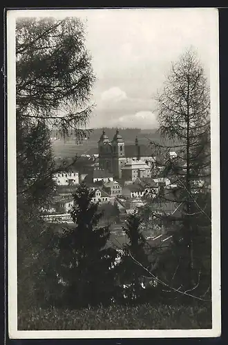 AK Kostelec n. Orl., Teilansicht aus der Vogelschau