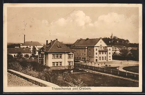 AK Trebechovice pod Orebem, Teilansicht der Ortschaft