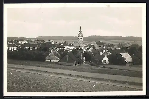 AK Dobruska, Totalansicht mit Kirche