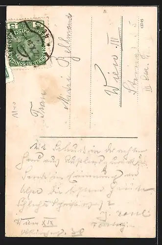 AK Olmütz, Josef von Engelstrasse mit der deutschen Handelsakademie