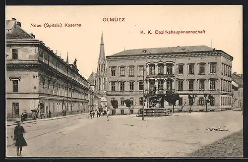 AK Olmütz, Neue Spitals-Kaserne und Bezirkshauptmannschaft