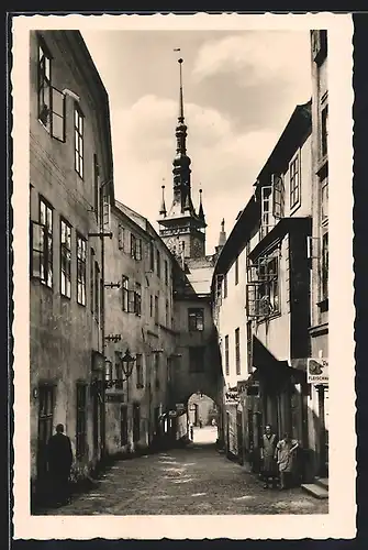 AK Olmütz, Blick in die Strasse Schulgasse