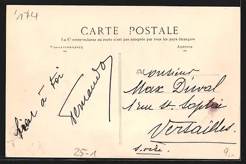 AK Auto De Dietrich (1904 /05), Gabriel mit Beifahrer im Wagen