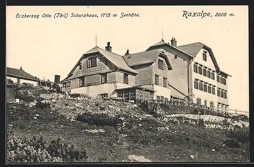 AK Erzherzog Otto-Schutzhaus, Berghütte auf der Raxalpe