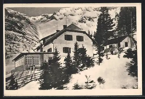 AK Naturfreunde-Schutzhaus, Berghütte am Waxriegel-Rax