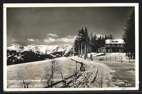 AK Speckbacherhütte auf dem Kreuzberg im Winter