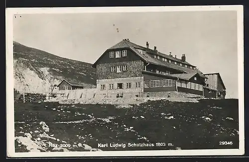 AK Karl Ludwig-Schutzhaus, Berghütte an der Rax