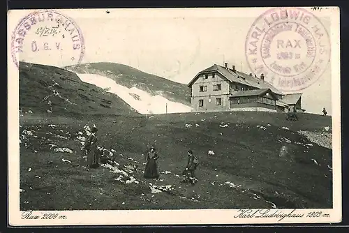AK Karl Ludwighaus, Berghütte an der Rax
