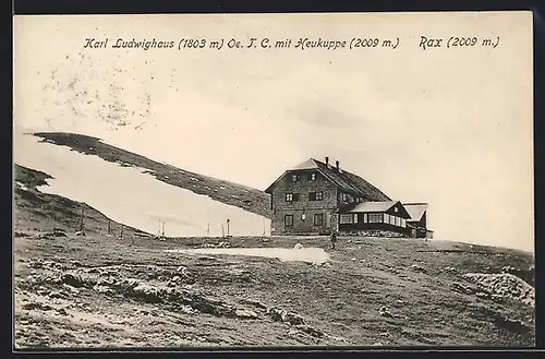 AK Karl Ludwighaus, Berghütte mit Heukuppe