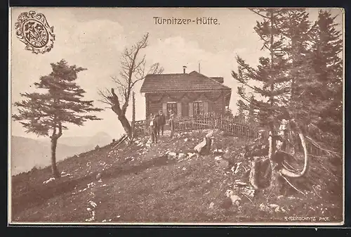 AK Türnitzer-Hütte, Berghütte mit Panorama