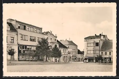 AK Ungarisch Brod / Uherský Brod, Strasse im Ort