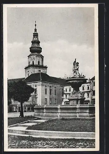 AK Kremsier, Schloss und Brunnen