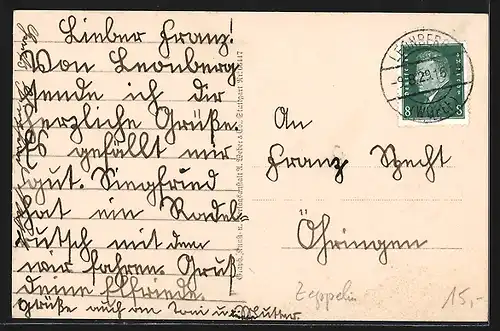 AK Luftschiff LZ 127 Graf Zeppelin in Fahrt