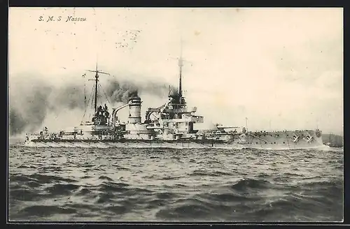 AK Kriegsschiff SMS Nassau