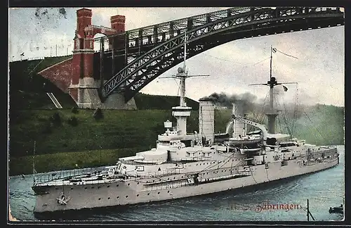 AK S. M. S. Zähringen im Kanal