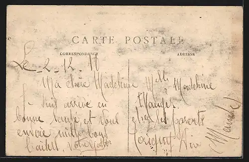 AK Nogent-sur-Marne, Zeppelin über dem Eisenbahnviadukt