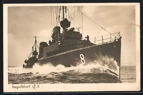 AK Torpedoboot G 8 auf hoher See, Kriegsmarine