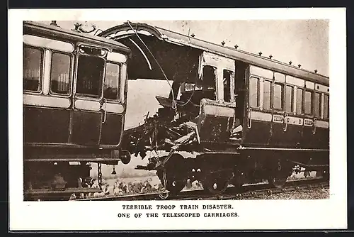 AK Terrible Troop Train Disaster, One of the Telescoped Carriages