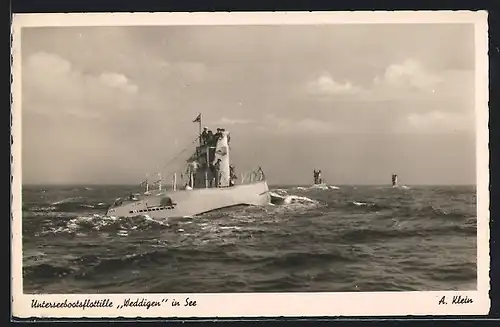 AK U-Boot-Flotille Weddigen in See