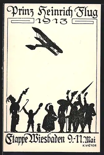 AK Wiesbaden, Prinz Heinrich Flug 9.-11.1913